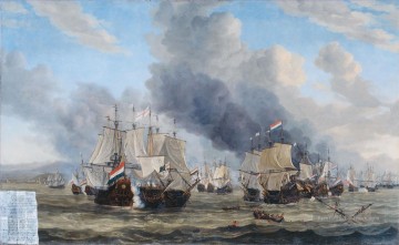  navale Peintre - Reinier Nooms De zeeslag chez Livourne Batailles navales